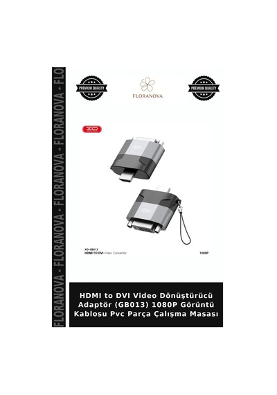 Hdmı To Dvı Video Dönüştürücü Adaptör Gb013 1080p Görüntü Kablosu Pvc Parça Çalışma Masası