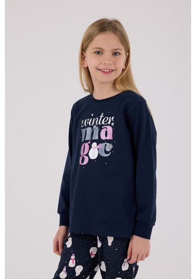 Rolypoly Kız Çocuk Lacivert Pijama Takımı Rp3712-c-v1 Lacivert