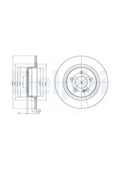 Mercedes C Serisi 204 C350cdı 3.0 2009-2011 Delphi Arka Disk Takım