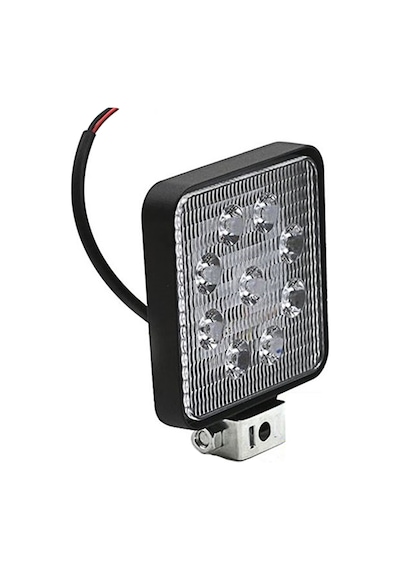 Moto Eczane Sis Farı Kare Off Road 9 Led Projektör 27w 10v-30v Beyaz