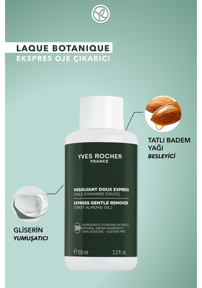 Yves Rocher Ekspres Oje Çıkarıcı 100ml - Tırnak Dostu & Vegan