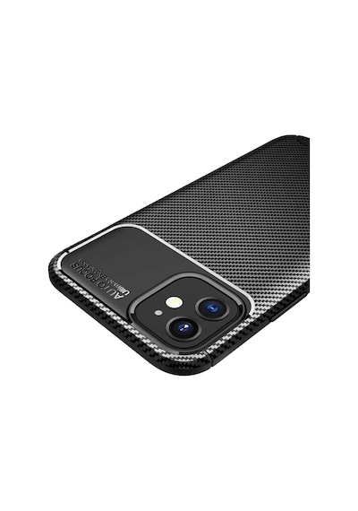 Apple Uyumlu iPhone 12 Mini Kılıf Negro Karbon Dizayn Silikon (510451213)
