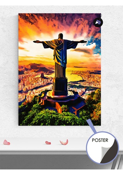 Brezilya Rio De Janerio Poster - Afiş - Dekoratif Duvar Posteri