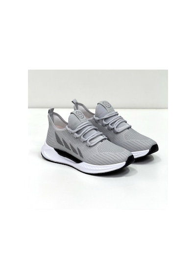 Wipper Ultra Hafif Triko Sneaker - Nefes Alan Ortopedik Poli Taban Kadın Yazlık Spor Ayakkabı Buz Siyah