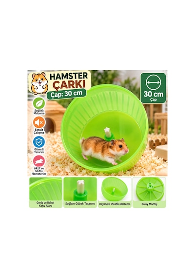Hamster Çarkı Sessiz Koşu Çarkı 30 Cm Küçük Boy