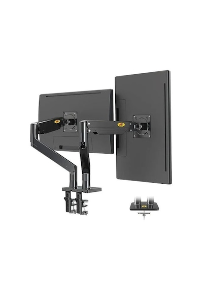 Hpy Pazar North Bayou G35 22 32" 2 12 Kg Ekranlar İçin Masaüstü Çift Kollu Amörtisörlü Monitör Tutuc