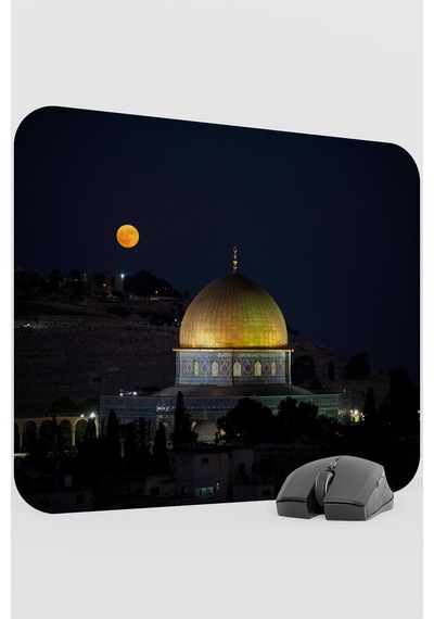 Filistin Kudüs Mescidi Aksa V1 48x40 Xl Gaming Kauçuk Kaymaz Taban Mouse Pad Fare Altlığı