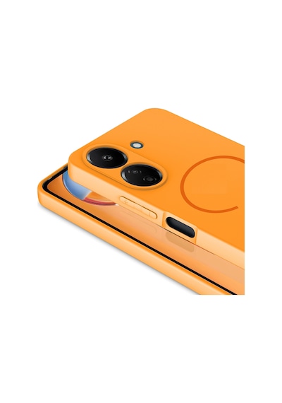 Xiaomi Redmi 13c Kılıf Magsafe Destekli Kamera Korumalı Yumuşak Silikon Pazarplus Kahverengi
