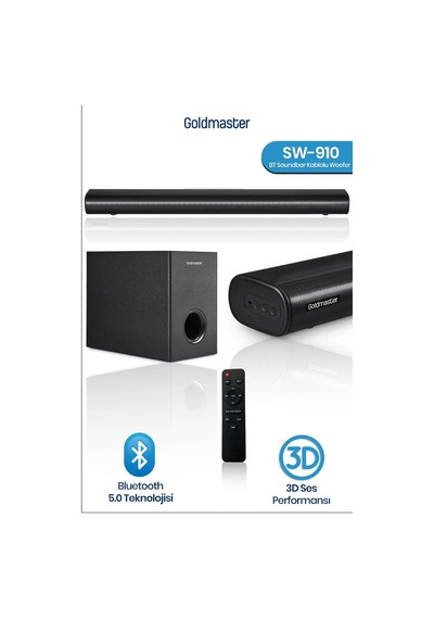 Goldmaster Sw-910 Bt Soundbar Kablolu Woofer 261535 Siyah