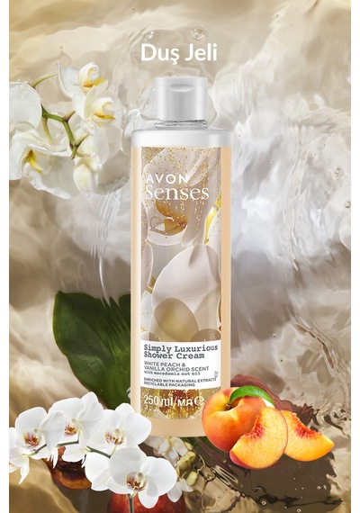 Luxurious Beyaz Şeftali Ve Vanilya Orkide Kokulu Banyo Paketi Fresh