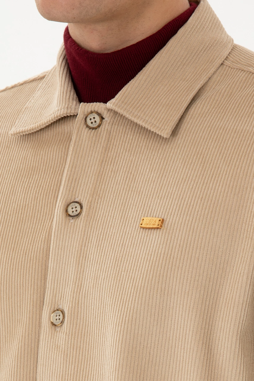 U.s. Polo Assn. Erkek Camel Gömlek Desenli 50316668-vr015 Camel