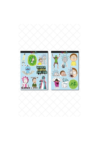 Rick And Morty Temalı Sticker Etiket Seti 2 - Laptop Notebook Telefon