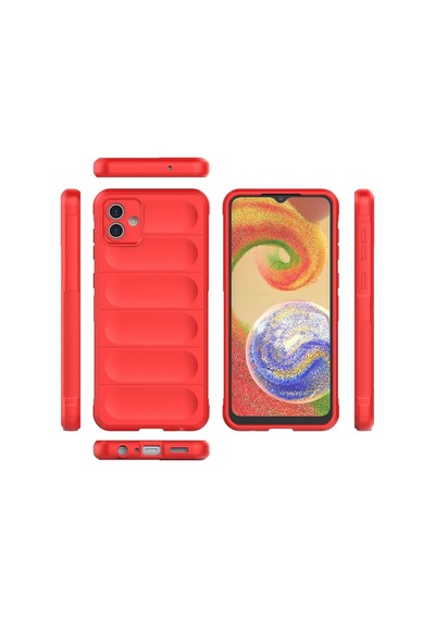 Samsung Uyumlu Galaxy A04 Kılıf Optimum Silikon Kırmızı\