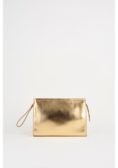 Vivaq Kadın Petunya Gold Astarlı Suni Deri Bilek Askılı Portföy El Ve Clutch Çanta