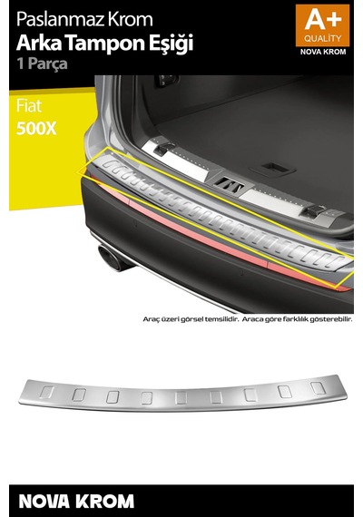 Fiat 500x Krom Arka Tampon Eşiği 2015 Üzeri