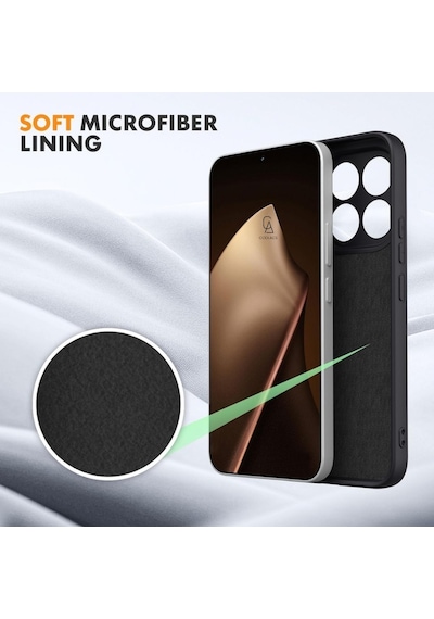 Xiaomi Mi 15t Pro Uyumlu Içi Kadife Lansman Kılıf Ve 5d Tam Kaplayan Cam Ekran Koruyucu Siyah