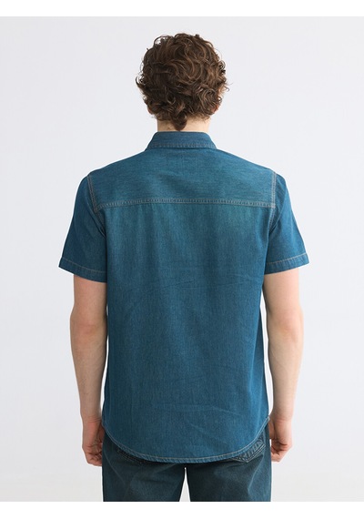Lcw Jeans Yeşil Regular Fit Erkek Jean Gömlek