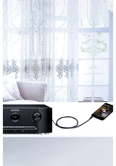 3.5mm - 6.35mm Stereo Ses Kablosu 5 Metre, Amfi Mixer Hoparlör Gitar Profesyonel Ses Sistemi Uyumlu, Altın Kaplama Jak, Bakır İletken, Esnek Pvc, Tak Çalıştır Audio Kablo A150ı