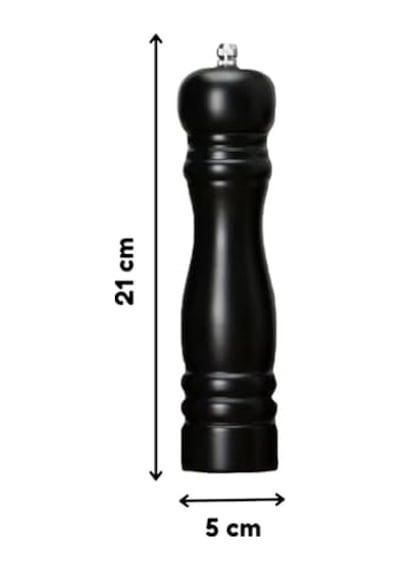 Siyah Ahşap Öğütücü Seramik Bıçaklı Baharat Ve Tuz Değirmeni 21 Cm 2 Adet Diğer