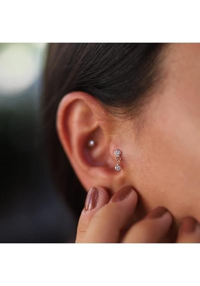 Tohum Sallantılı Tragus Piercing Rose