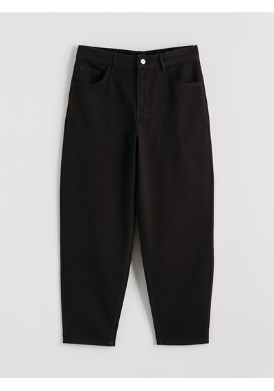 Lcw Modest Kahverengi Barrel Fit Kadın Jean Pantolon