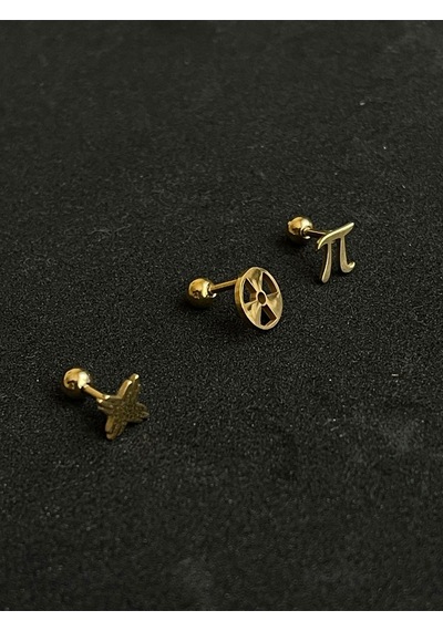 316 L Cerrahi Çelik Piercing Kıkırdak Helix Tragus Conch Figürlü Piercing Çok Renkli