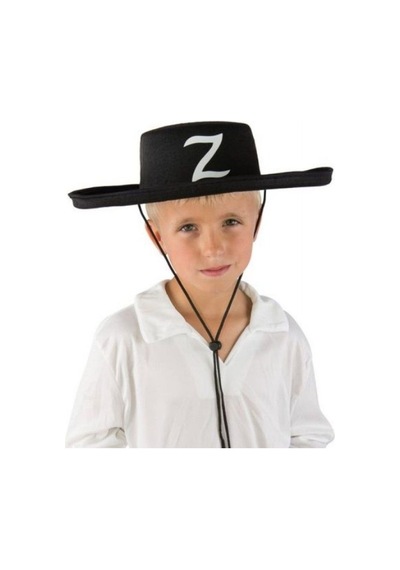 Z Logolu Çocuk Boy Bağcıklı Zorro Şapkası "