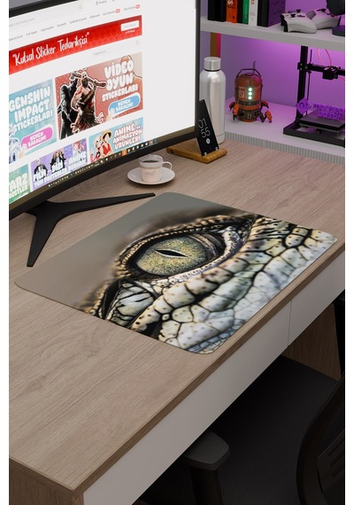 Timsah Kaymaz Dikişli Kauçuk Oyuncu Mousepad V2 - 48x40 Xl Gaming Mouse Pad Fare Altlığı