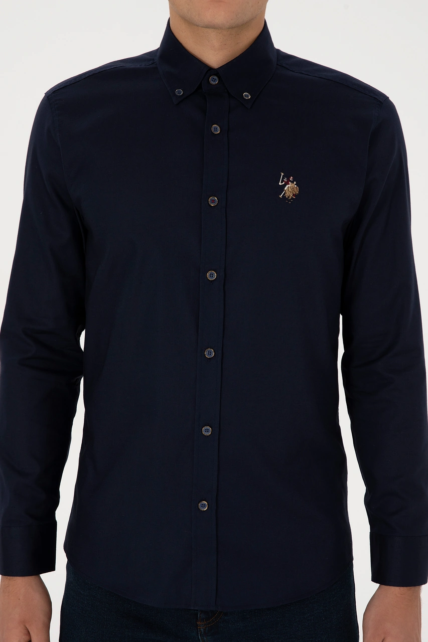 U.s. Polo Assn. Erkek Lacivert Gömlek Basic 50307676-vr033 Lacivert