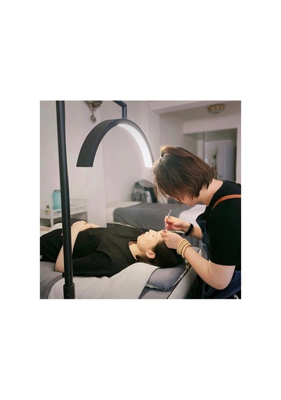 Tr 24inç Ay Lamba Led Video Işığı Yarım Ay Şekilli Kumandalı Dolgu Işık Kalıcı Makyaj Tatto Çekim Işığı