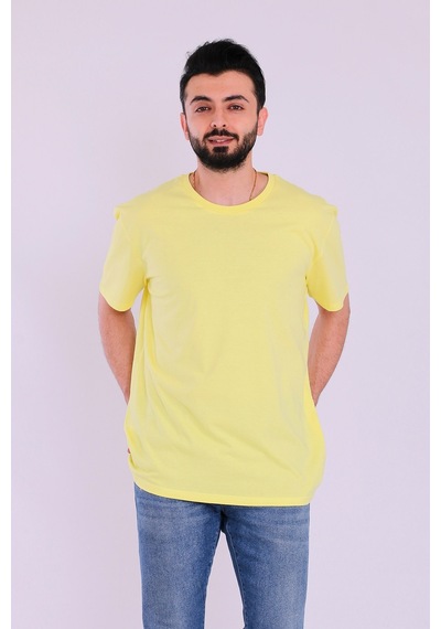 Sarı Basic Kısakol Erkek Tshirt Sarı