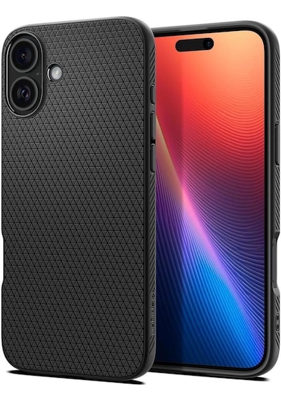 Spigen Apple Uyumlu iPhone 16 Plus İle Kılıf Liquid Air Matte Black Siyah
