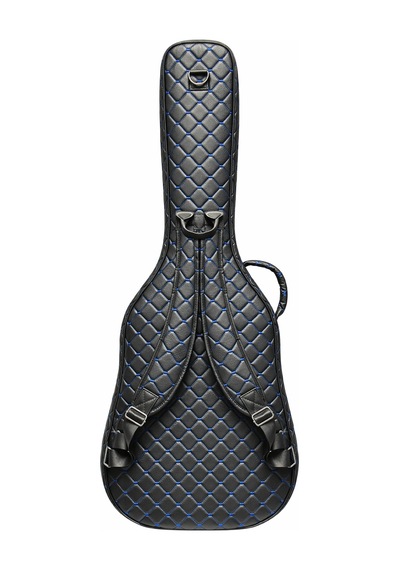 Klasik Gitar Çantası-kılıfı-kalın-gigbag-mavi Kapitoneli-suni Deri