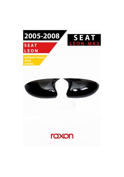 Seat Leon Mk2 2005 2008 Batman & Yarasa Ayna Kapağı Parlak Piano Black Sport,