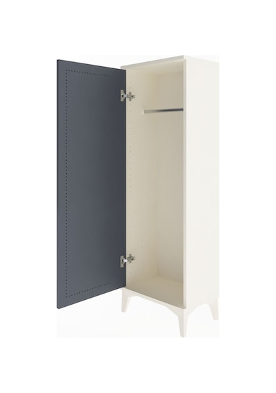 Arges Dolap Tek Kapaklı Tek Askılı 44x30x134 Aytaşı-antrasit Aytaşı