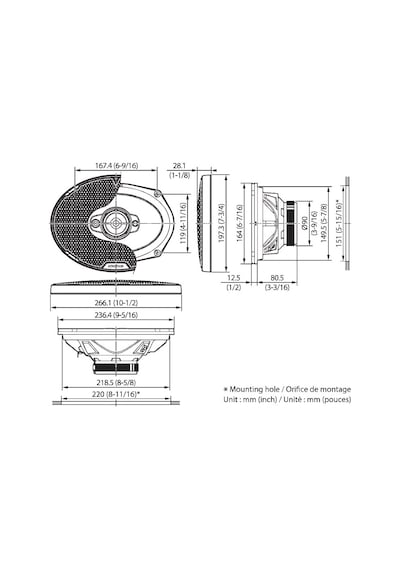 Kenwood Kfc-ps6987 Oval 4 Yollu Performans Standart Serisi Hoparlör 670w Maksimum 140w Rms