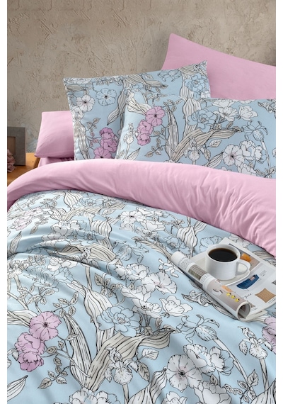 Mystory Home Lastikli Çarşaflı Tek Kişilik Nevresim Takımı Fiore