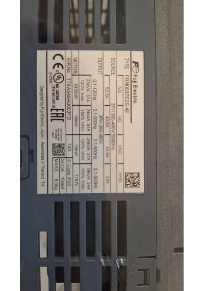 Fuji Frenic-ace Frn0037e2s-4e 15/18.5kw Sürücü 15/18,5 Kw 35/38,6 A 3 Phase Drıver