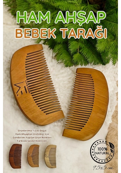 Doğal Ham Ahşap Bebek Tarağı Tahrişi , Hassas Bakım