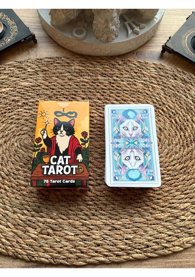Kedi Tarot Destesi 78 Kart - Arındırma Kesesi Hediyeli
