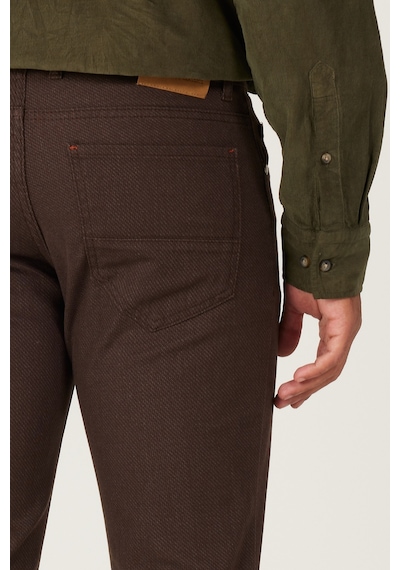 AC&Co / Altınyıldız Classics Erkek Kahverengı Slim Fit Dar Kesim 5 Cepli Desenli Esnek Pantolon Kahverengi AC&Co / Altınyıldız Classics Erkek Kahverengı Slim Fit Dar Kesim 5 Cepli Desenli Esnek Pantolon Kahverengi