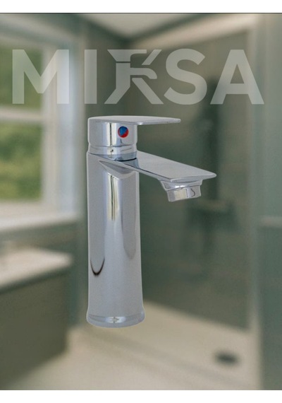Krom Sabit Gövde Lüx Banyo Lavabo Musluğu Bataryası