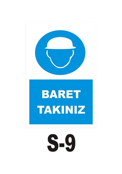 Iş Güvenliği Pvc Dekota Uyarı - Ikaz Levhası Baret Takınız (44823010)