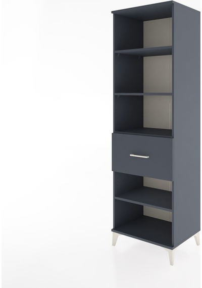Hyperion Dolap 4 Raflı Tek Çekmeceli 60x44x195 Antrasit-antrasit Antrasit