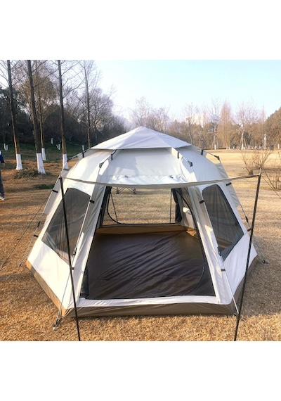 Tam Otomatik Altıgen 8 - 10 Kişilik 280 X 280 X 160 Cm 210d Oxford Kumaş Çadır Çok Renkli
