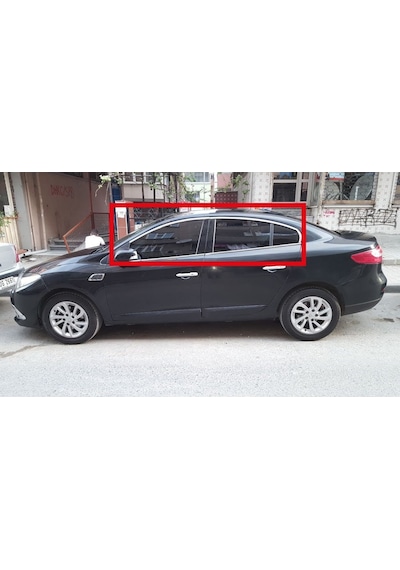 Renault Fluence Cam Çerçevesi Paslanmaz Çelik Krom 8 Parça