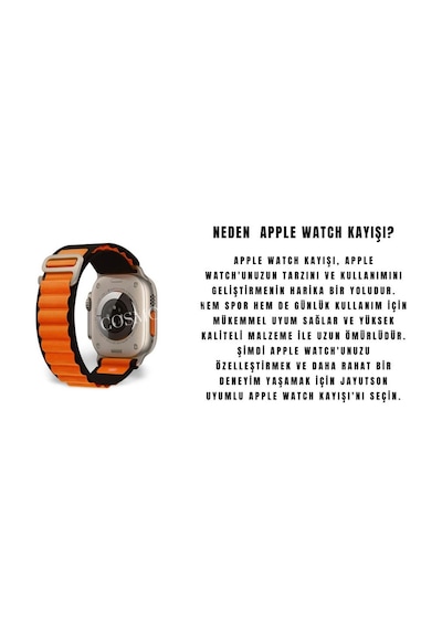 Watch Band Alpine Loop Saat Kayışı Turuncu Beyaz