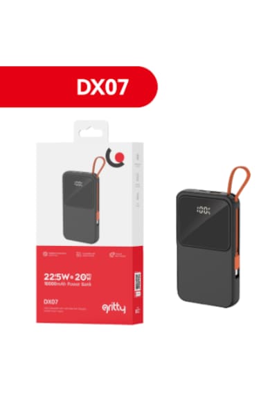 Gritty Dx07 10.000 Mah 22,5w Dijital Göstergeli Powerbank Beyaz