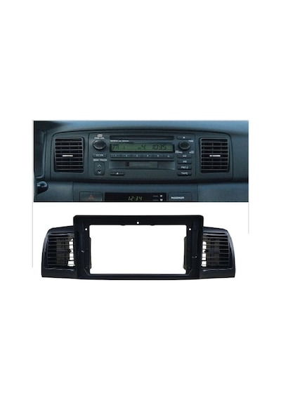 Aln Toyota Corolla Siyah 2002-2006 6gb Ram 128gb Hafıza 8 Çekirdek Carplay Android Multimedya 9"