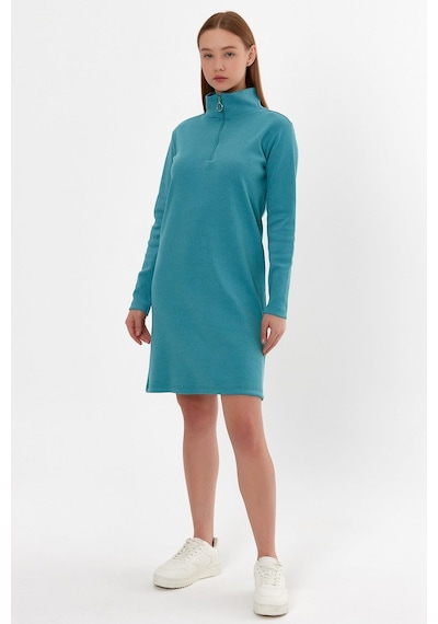 Alexander Gardi Alexandergardı Dik Yaka Fermuarlı Tunik Elbise B22 21501 001